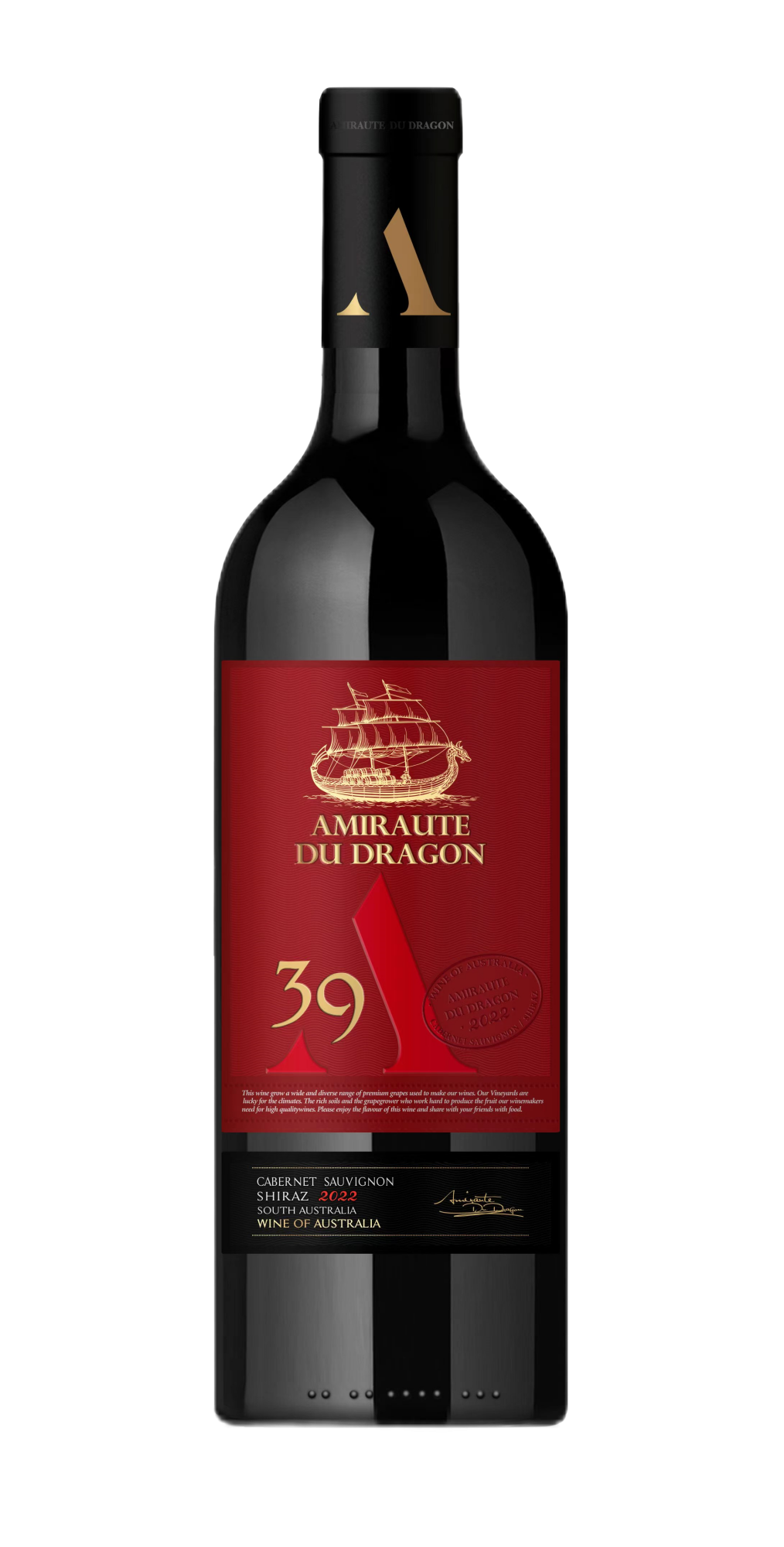 龙船将军39年老藤干红葡萄酒